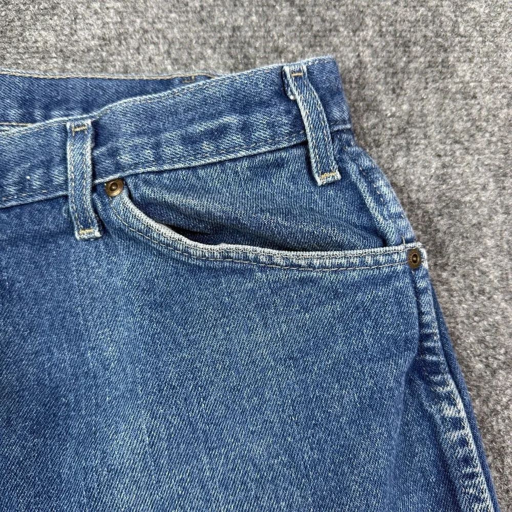 Dickies Mens Carpenter Jeans 36x34 Double Knee Blue Denim Workwear Distressed